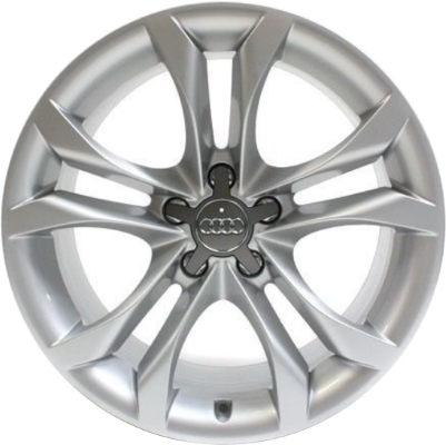 Audi A6 2011-2015, S6 2016-2018 powder coat silver 19x8.5 aluminum wheels or rims. Hollander part number 58976, OEM part number 4G0601025BS.