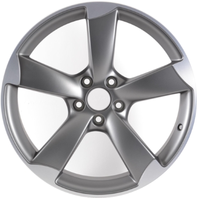 Audi S7 2016-2018, S8 2013-2018 grey machined 21x9 aluminum wheels or rims. Hollander part number 58898U35, OEM part number 4H0601025AC, 4H0601025BA.