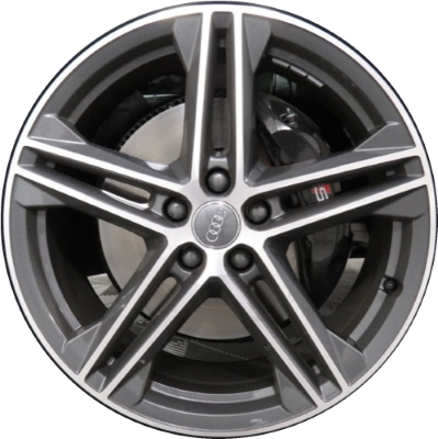 Audi Q5 2021-2025, SQ5 2018-2020 dark grey machined 20x8 aluminum wheels or rims. Hollander part number 59039, OEM part number 80A601025H.