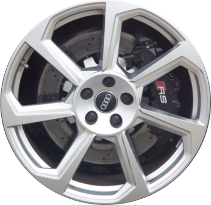 Audi TT 2018 powder coat silver 20x9 aluminum wheels or rims. Hollander part number ALY59044, OEM part number 8S0601025CC.