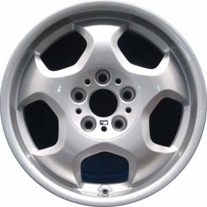 BMW M3 1995-1999, Z3 2000-2002 powder coat silver 17x7 aluminum wheels or rims. Hollander part number 59205, OEM part number 36112227295.