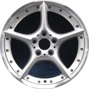 BMW Z4 2003-2008 powder coat silver 18x8 aluminum wheels or rims. Hollander part number ALY59420, OEM part number 36116758194.