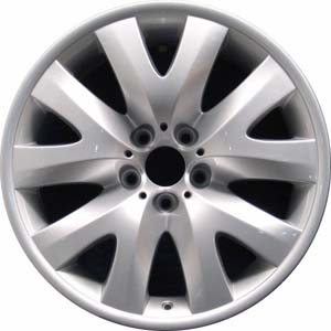 BMW 745i 2002-2005, 750i 2006-2008, 760i 2003-2008 powder coat silver 19x9 aluminum wheels or rims. Hollander part number 59440, OEM part number 36116761555.