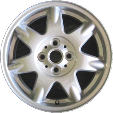 Mini Clubman 2008-2014, Cooper (Convertible) 2005-2014, Cooper (Coupe) 2011-2014, Cooper (Hardtop) 2005-2013 powder coat silver 15x5.5 aluminum wheels or rims. Hollander part number 59569, OEM part number 36116768972.