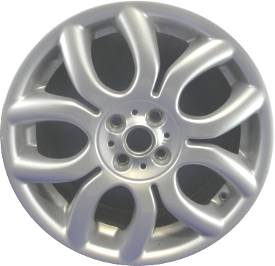 Mini Clubman 2008-2014, Cooper (Convertible) 2005-2014, Cooper (Coupe) 2011-2014, Cooper (Hardtop) 2005-2013 powder coat silver or white 17x7 aluminum wheels or rims. Hollander part number 59572U, OEM part number 36116768980, 36116775801, 36116775685.