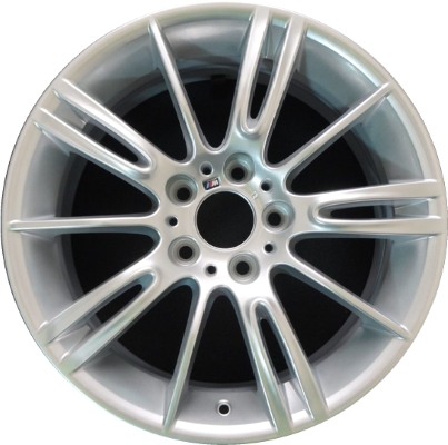 BMW 323i 2006-2012, 325i 2006, 328i 2007-2013, 330i 2006, 335i 2007-2013 powder coat hyper silver 18x8 aluminum wheels or rims. Hollander part number 59590, OEM part number 36118036933, 36117836333.