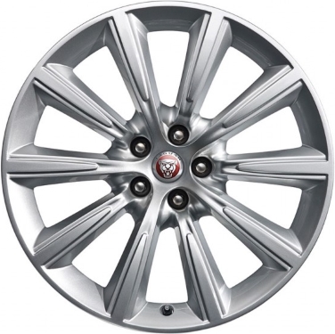 Jaguar F Type 2014-2017 powder coat silver or black machined 19x8.5 aluminum wheels or rims. Hollander part number ALY59907U, OEM part number T2R9704, T2R9706.