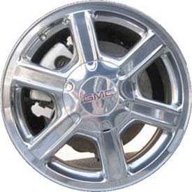 Buick Rainier 2005-2007, Envoy 2005-2009, Oldsmobile Bravada 2002-2004, Isuzu Ascender 2008-2009 polished 17x7 aluminum wheels or rims. Hollander part number 6052, OEM part number 9593400, 8095934000.