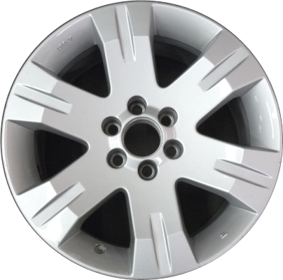 Nissan Pathfinder 2005-2007 powder coat silver 17x7.5 aluminum wheels or rims. Hollander part number ALY62450, OEM part number 40300EA610.