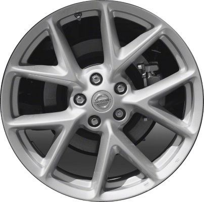 Nissan Maxima 2009-2011 powder coat silver 19x8 aluminum wheels or rims. Hollander part number ALY62512U15, OEM part number 403009N02B, 403009N03D, 403009N03E.