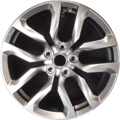 Nissan 370Z 2010-2014 powder coat hyper silver 18x8 aluminum wheels or rims. Hollander part number ALY62545U78, OEM part number D03001ET4A.