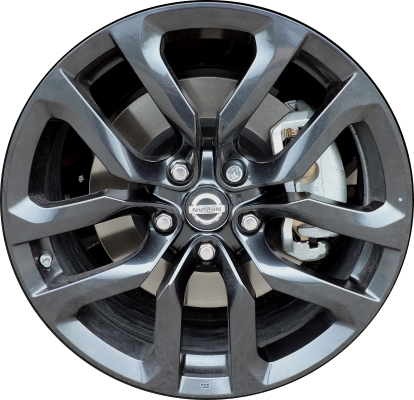 Nissan 370Z 2015-2020 powder coat charcoal 18x8 aluminum wheels or rims. Hollander part number ALY62545U30/62625, OEM part number D0C006GA9A, D03006GA9A, D0CMM6GA9A.
