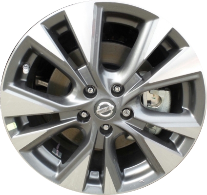 Nissan Murano 2015-2019 grey machined 18x7.5 aluminum wheels or rims. Hollander part number ALY62706, OEM part number 403005AA3B.