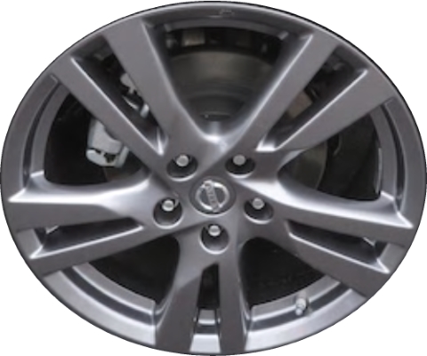 Nissan Altima 2018 powder coat dark grey 18x7.5 aluminum wheels or rims. Hollander part number ALY62594U30/62770, OEM part number 403009HU4A.