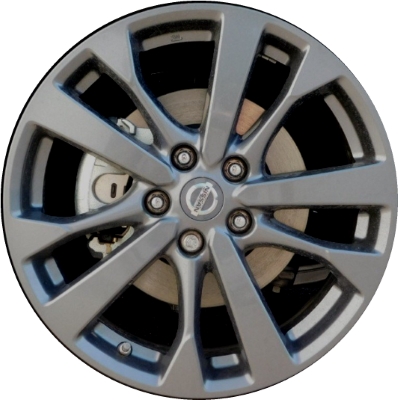 Nissan Altima 2018 powder coat dark grey 18x7.5 aluminum wheels or rims. Hollander part number ALY62720.LC122FF, OEM part number 403009HU2B.