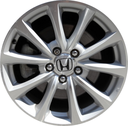 Honda S2000 2006-2007 silver machined 17x7 aluminum wheels or rims. Hollander part number ALY63904, OEM part number 44700S2AA81, 8200040.