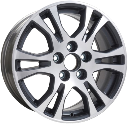 Honda Odyssey 2005-2013 dark grey machined 17x7 aluminum wheels or rims. Hollander part number ALY64019U30.LC29, OEM part number 42700TK8A11.