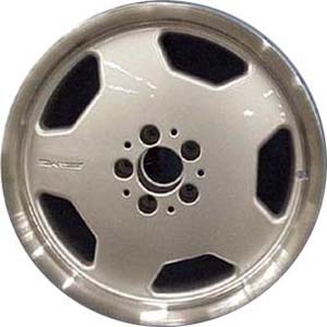 Mercedes-Benz C36 1995-1997, C43 1998-1999, CLK55 2001-2002 powder coat silver 17x7.5 aluminum wheels or rims. Hollander part number 65160, OEM part number QB66020083.