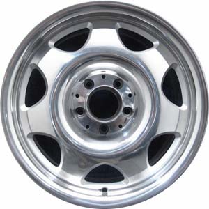 Mercedes-Benz CLK320 1998-2000 polished 16x7 aluminum wheels or rims. Hollander part number ALY65179, OEM part number 2084010002.
