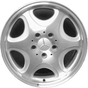 Mercedes-Benz CL500 1998-1999, CL600 1998-1999, S320 1996-1999, S420 1996-1999, S500 1998-1999, S600 1998-1999 silver machined 16x7.5 aluminum wheels or rims. Hollander part number, OEM part number 1404011402.