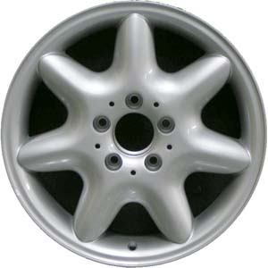 Mercedes-Benz C240 2001-2004, C320 2002-2004 powder coat silver 16x7 aluminum wheels or rims. Hollander part number 65211, OEM part number 2034010302.