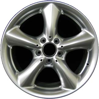 Mercedes-Benz C230 2004-2006, C320 2005, C350 2006, CLK320 2003-2005 powder coat hyper silver 17x7.5 aluminum wheels or rims. Hollander part number 65288U78, OEM part number 2094010502.
