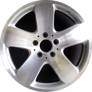Mercedes-Benz E320 2003-2005, E350 2006, E500 2003-2006, E550 2007 silver machined 17x8 aluminum wheels or rims. Hollander part number 65296U10, OEM part number Not Yet Known.