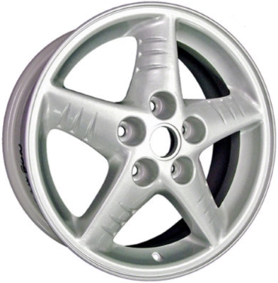 Pontiac Grand Am 1999-2005 powder coat silver 16x6.5 aluminum wheels or rims. Hollander part number ALY6533U20, OEM part number 9592799, 12368869.