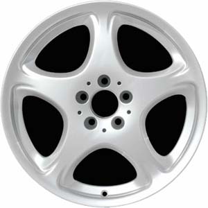 Mercedes-Benz CL500 2003-2005, CL600 2003-2005 powder coat hyper silver 18x8 aluminum wheels or rims. Hollander part number 65351, OEM part number 2204012702.