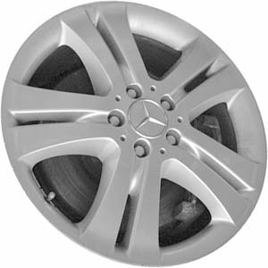Mercedes-Benz R320 2007-2009, R350 2007-2009, R500 2006-2008 powder coat silver 18x8 aluminum wheels or rims. Hollander part number 65517, OEM part number 2514011302.