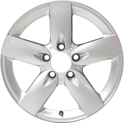 Mercedes-Benz SLK280 2006-2008 powder coat silver 16x7 Plastic wheels or rims. Hollander part number ALY65405, OEM part number 1714010102.