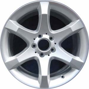 Mercedes-Benz C230 2007, C350 2007 powder coat silver 17x7.5 aluminum wheels or rims. Hollander part number 65436U20, OEM part number A2034013402.