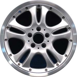 Mercedes-Benz C230 2007, C280 2007, C350 2007 powder coat hyper silver 17x7.5 aluminum wheels or rims. Hollander part number 65438, OEM part number Not Yet Known.