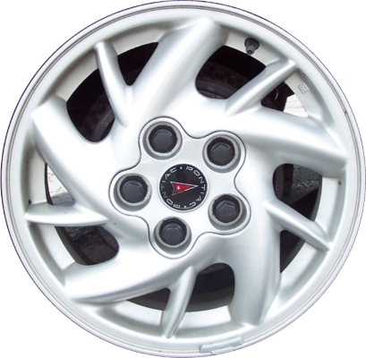 Pontiac Grand Am 2001-2005 powder coat silver 15x6 aluminum wheels or rims. Hollander part number ALY6547U10, OEM part number 9598224, 12489612.