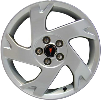 Pontiac Vibe 2003-2008 powder coat silver 16x6.5 aluminum wheels or rims. Hollander part number ALY6558, OEM part number 88974913.