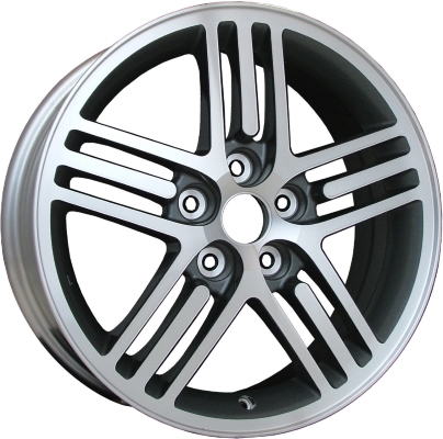 Mitsubishi Eclipse 2000-2005 medium charcoal machined 17x6.5 aluminum wheels or rims. Hollander part number ALY65783U30, OEM part number Not Yet Known.