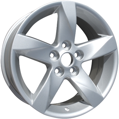 Mitsubishi Eclipse 2006-2010 powder coat silver 17x7.5 aluminum wheels or rims. Hollander part number ALY65811, OEM part number Not Yet Known.