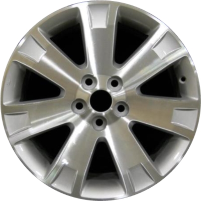 Mitsubishi Outlander 2007-2013 silver machined 18x7 aluminum wheels or rims. Hollander part number ALY65826, OEM part number Not Yet Known.