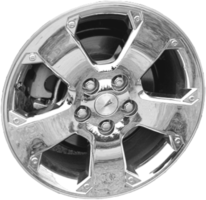 Pontiac Vibe 2009-2010 chrome clad 17x7 aluminum wheels or rims. Hollander part number ALY6648, OEM part number 19184109.