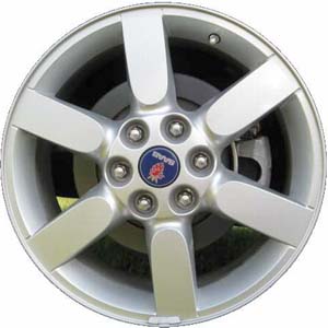 SAAB 9-7X 2005-2009 powder coat silver 18x8 aluminum wheels or rims. Hollander part number ALY68223, OEM part number 9595629.