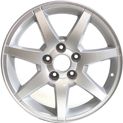 SAAB 3-Sep 2006-2009 powder coat silver 16x6.5 aluminum wheels or rims. Hollander part number ALY68256, OEM part number 12759810.