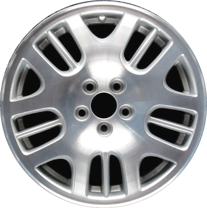 Subaru Legacy 2001-2004, Legacy Outback 2001-2004 silver machined 16x6.5 aluminum wheels or rims. Hollander part number 68717U20, OEM part number 28111AE270.