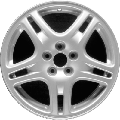 Subaru Impreza 2002-2005, Impreza WRX 2002-2004 powder coat silver 16x6.5 aluminum wheels or rims. Hollander part number 68721U15, OEM part number 28111AE170.