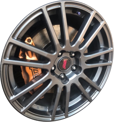 Subaru Impreza STi 2010-2014, Impreza WRX 2010-2014 powder coat medium charcoal 18x8.5 aluminum wheels or rims. Hollander part number 68792U30, OEM part number 28111FG150.