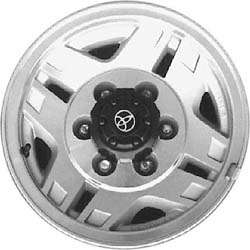 Toyota 4Runner 1986-1995, Pickup 1986-1995, T100-1993-1996 silver machined 15x7 aluminum wheels or rims. Hollander part number 69305, OEM part number 4261135070.