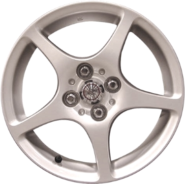 Toyota MR2 2000-2002 powder coat silver 15x6 aluminum wheels or rims. Hollander part number ALY69399, OEM part number 4261117320.