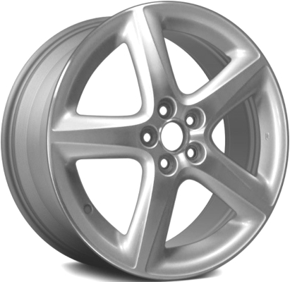 Toyota Matrix 2005-2008 silver machined 17x7 aluminum wheels or rims. Hollander part number ALY69468U10, OEM part number 4261121140.