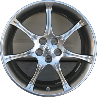 Scion tC 2005-2010, xD 2008-2014 powder coat smoked hyper 18x7.5 aluminum wheels or rims. Hollander part number 69538U78, OEM part number 21050BODJIF.