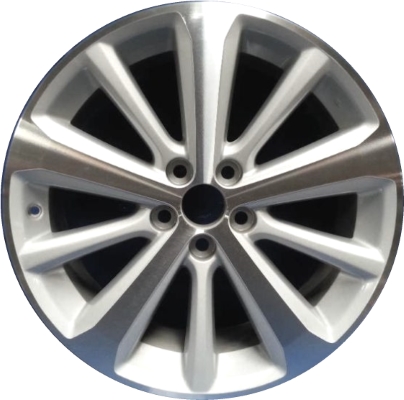 Toyota Highlander 2008-2013 silver machined 19x7.5 aluminum wheels or rims. Hollander part number ALY69548, OEM part number 4261148430.