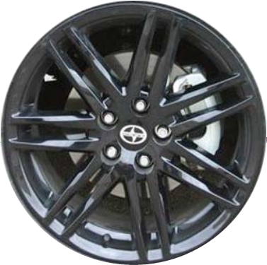 Scion tC 2011-2013 powder coat black 18x7.5 aluminum wheels or rims. Hollander part number ALY69599U45, OEM part number 4261121300.